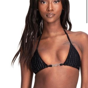 **NWT**Pin Stripe Bikini Top